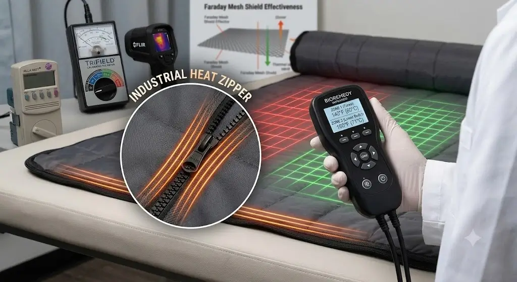 Bioremedy Infrared Sauna Blanket Heat Zipper and Dual Zone Temperature Controller
