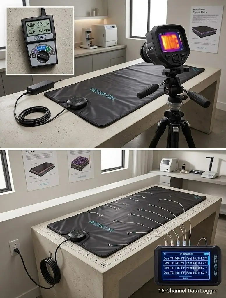 HigherDOSE Infrared Sauna Blanket Review Lab Setup and Thermal Benchmarking