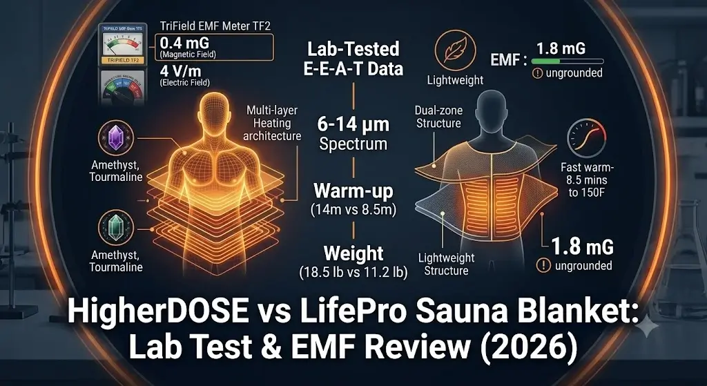 HigherDOSE vs LifePro Sauna Blanket Lab Test & EMF Review (2026)
