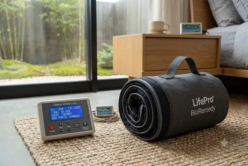 LifePro BioRemedy Sauna Blanket Controller and Compact Folding Storage